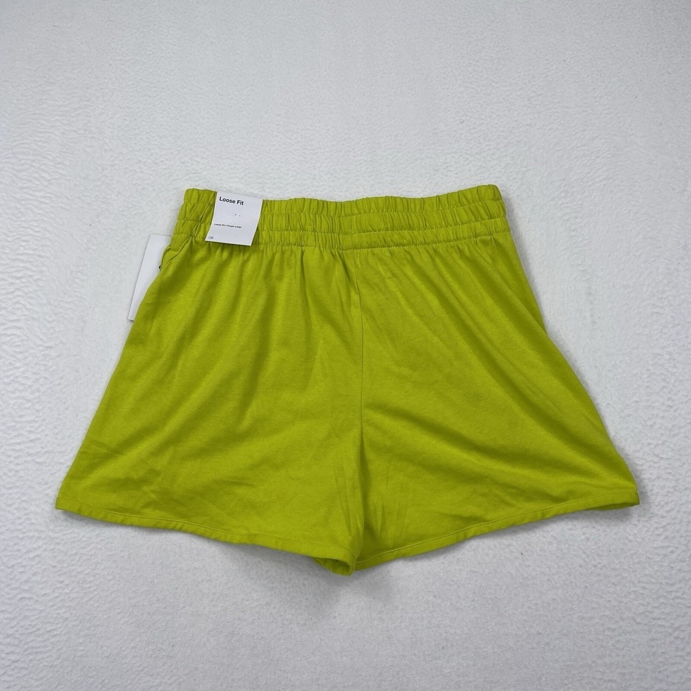 Nike Dri-Fit Girls Shorts Size Youth large High Rise Knit Green DX4965 - Picture 2 of 8
